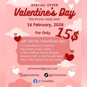 Valentine's Day Gift Set
Scent: Sea Breeze & Rose